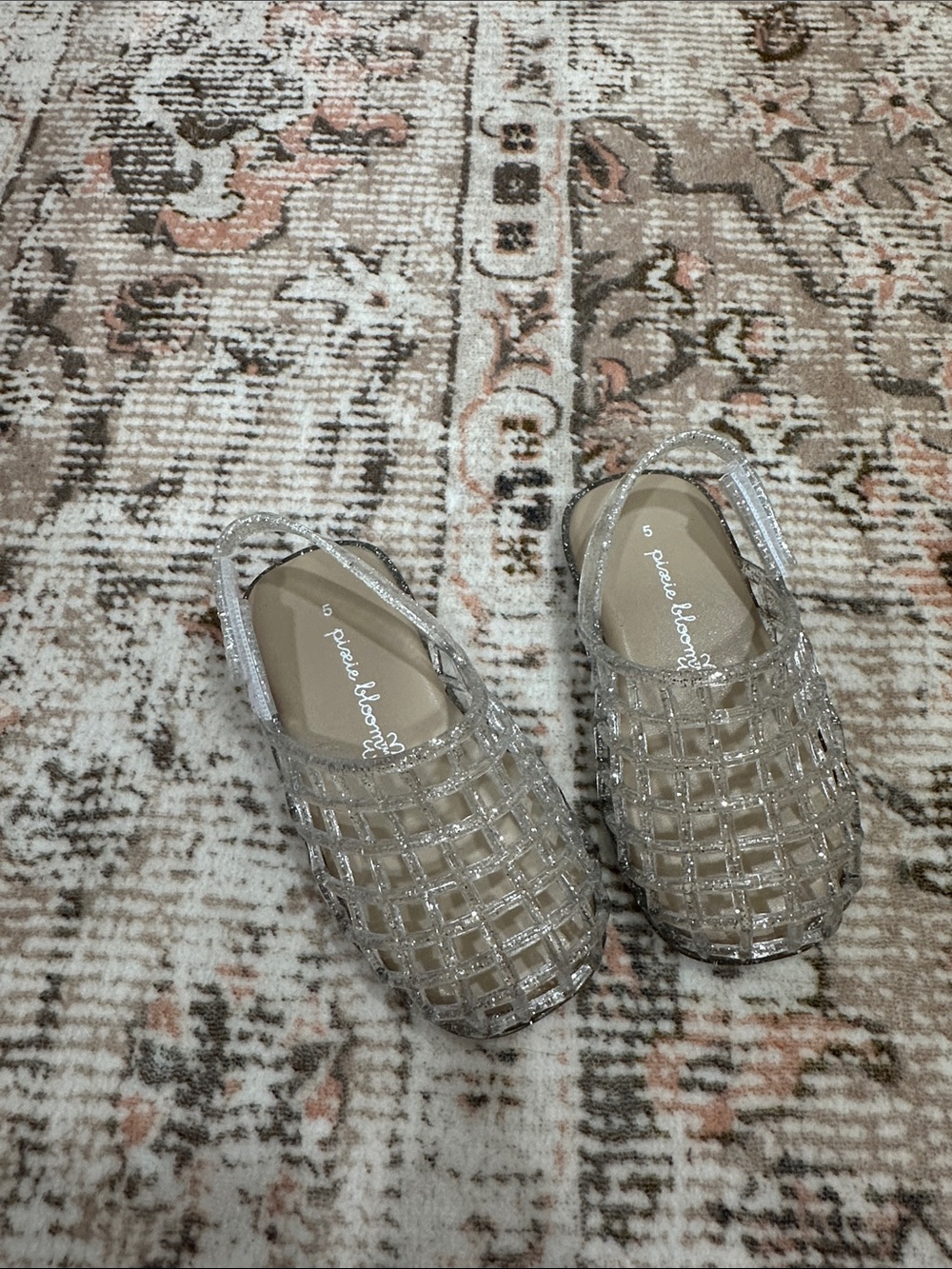 Clear Jelly Slingback Sandals - Silver